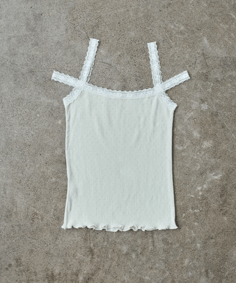 Lace Trim Heart Cami Top