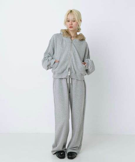 Double waist sweat pants (Gray)