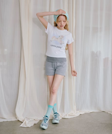 Little Pony Printed Baby Tee（white）