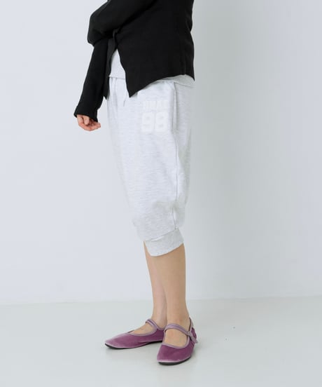 Logo cropped sweat pants（Gray）