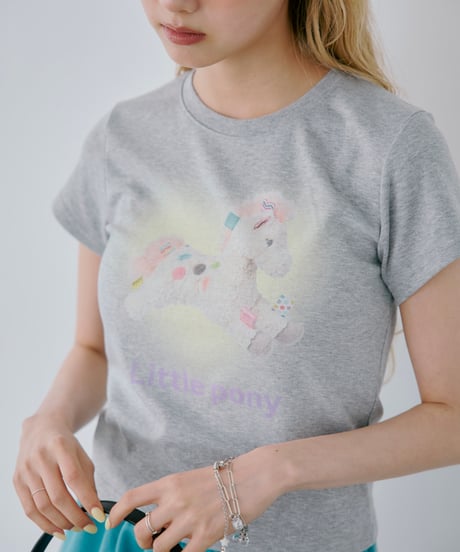 Little Pony Printed Baby Tee（gray）