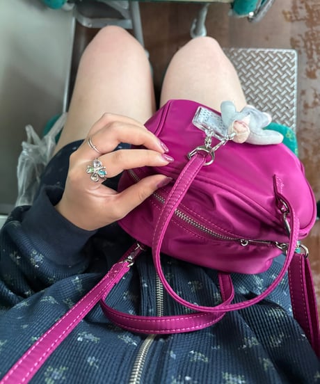 Puffy mini boston bag