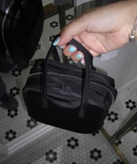 Puffy mini boston bag (Black)