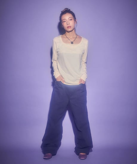 Loose fit straight pants