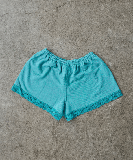 Lace Hem Lounge Shorts（Turquoise）