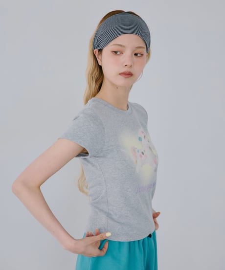 Border Wide Headband（Navy）