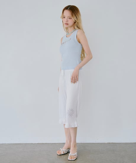 Shell Capri Pants（White）