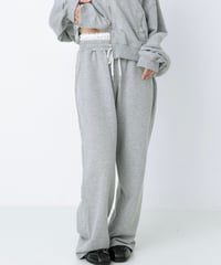 Double waist sweat pants (Gray)