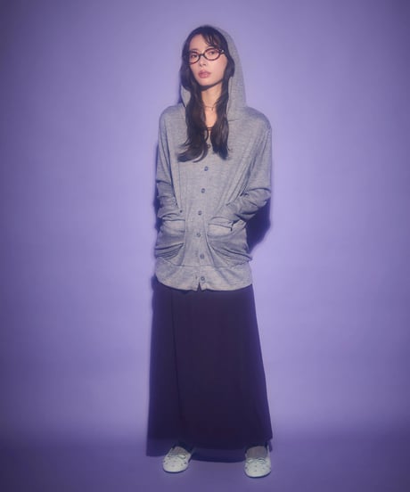Fold over waist long skirt