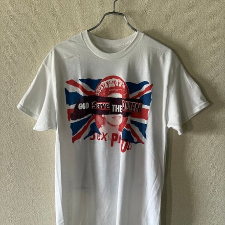 【公式新品】 THE SEX PISTOLS - GOD SAVE THE QUEEN WHITE (Back Print) セックスピストルズTシャツ