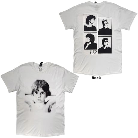 【公式新品】U2 - BOY WHITE (Back Print) U2 Tシャツ