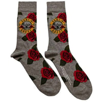 【公式新品】GUNS N' ROSES - BULLET ROSES GREY ANKLE SOCKS (UK SIZE 7-11) ガンズアンドローゼズ グッズ