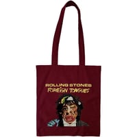 【公式新品】THE ROLLING STONES - FOREIGN TONGUES COTTON TOTE BAG RED ローリングストーンズグッズ