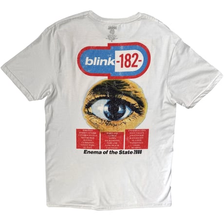 【公式新品】 BLINK-182 - ENEMA OF THE STATE WHITE (Back Print) BLINK182 Tシャツ