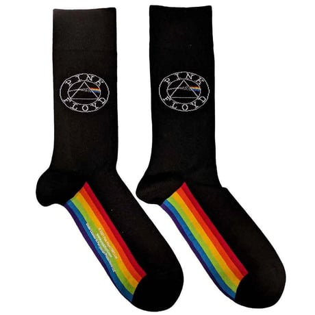 【公式新品】PINK FLOYD - SPECTRUM SOLE BLACK ANKLE SOCKS (UK SIZE 7-11) ピンクフロイド グッズ