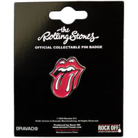 【公式新品】THE ROLLING STONES - CLASSIC TONGUE SILVER OUTLINE PIN BADGE ザローリングストーンズ グッズ