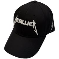 【公式新品】METALLICA - TEXT & M LOGOS BASEBALL CAP BLACK UNISEX SNAPBACK メタリカ グッズ 帽子