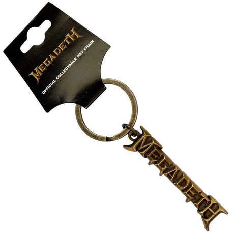 【公式新品】MEGADETH - GOLD LOGO v2 KEYCHAIN メガデズ グッズ