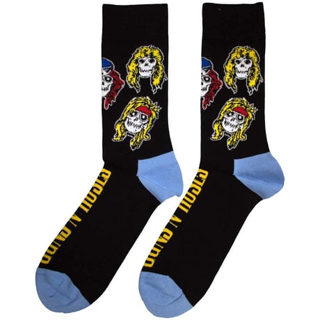 【公式新品】GUNS N' ROSES - SKULLS BAND BLACK ANKLE SOCKS (UK SIZE 7-11) ガンズアンドローゼズ グッズ