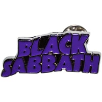 【公式新品】BLACK SABBATH - PURPLE WAVY LOGO PIN BADGE ブラックサバス グッズ