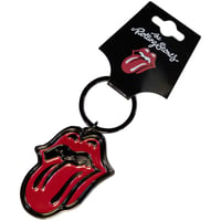 【公式新品】THE ROLLING STONES - CLASSIC TONGUE BLACK KEYCHAIN ザローリングストーンズ グッズ