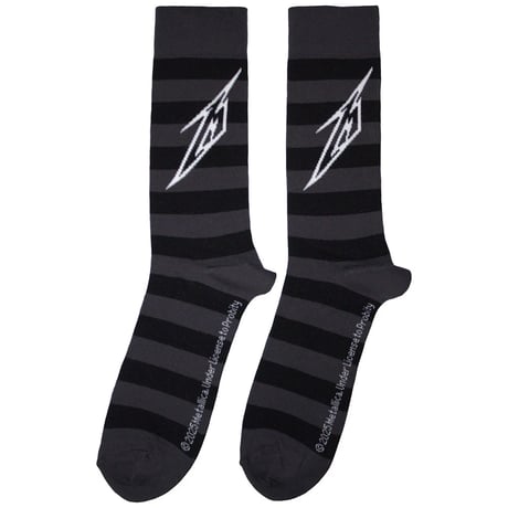 【公式新品】METALLICA - LIGHTNING M CHARCOAL GREY ANKLE SOCKS (UK SIZE 6-11) メタリカ グッズ