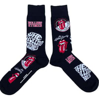 【公式新品】THE ROLLING STONES - LOGOS BLACK ANKLE SOCKS (UK SIZE 7-11) ザローリングストーンズ グッズ