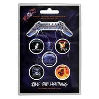 【公式新品】METALLICA - RIDE THE LIGHTNING BUTTON BADGE PACK メタリカ グッズ