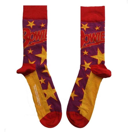 【公式新品】DAVID BOWIE - STARS INFILL PURPLE ANKLE SOCKS (UK SIZE 7-11)デヴィッドボウイ グッズ