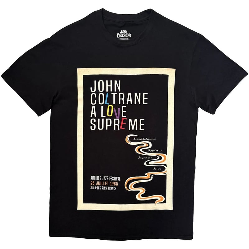 USA製ジョンコルトレーンA Love Supreme jazz音楽Tシャツ 公式新品 】 JOHN COLTRANE - A LOVE SUPREME BLACK ジョ