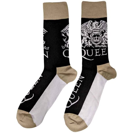 【公式新品】QUEEN - CREST & LOGO BLACK　ANKLE SOCKS (UK SIZE 7-11) クイーン グッズ