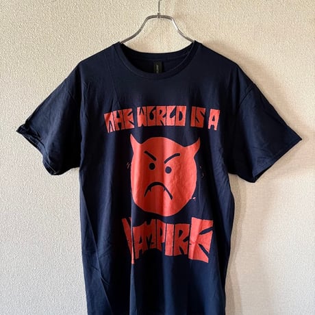 【公式新品】THE SMASHING PUMPKINS - RED FACE VAMPIRE NAVY BLUE (Back Print)スマッシングパンプキンズTシャツ