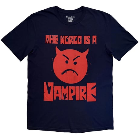 【公式新品】THE SMASHING PUMPKINS - RED FACE VAMPIRE NAVY BLUE (Back Print)スマッシングパンプキンズTシャツ