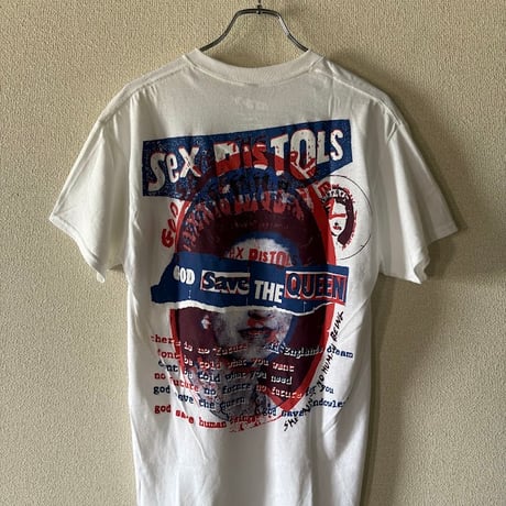 【公式新品】 THE SEX PISTOLS - GOD SAVE THE QUEEN WHITE (Back Print) セックスピストルズTシャツ