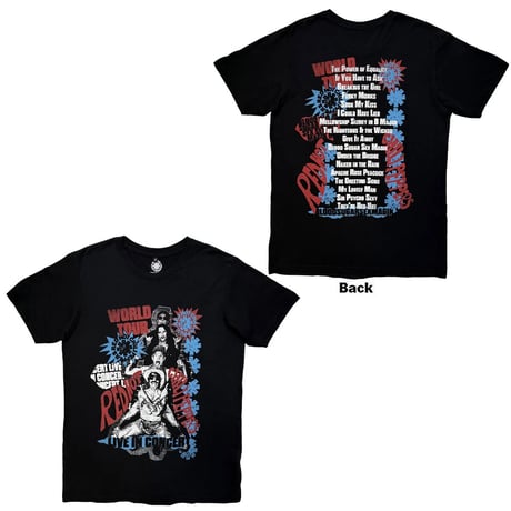 【公式新品】 RED HOT CHILI PEPPERS - BLOOD SUGAR SEX MAGIK TRACKLIST BLACK PREMIUM CARBON RHCP tシャツ
