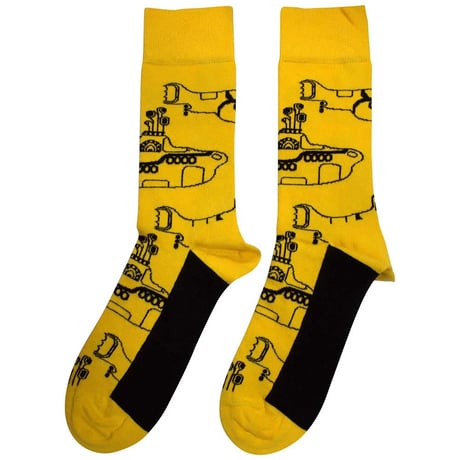 【公式新品】THE BEATLES - SUB OUTLINE REPEAT YELLOW ANKLE SOCKS (UK SIZE 7-11)  ザビートルズ グッズ
