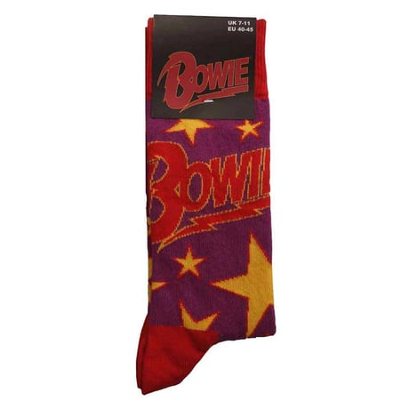 【公式新品】DAVID BOWIE - STARS INFILL PURPLE ANKLE SOCKS (UK SIZE 7-11)デヴィッドボウイ グッズ
