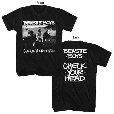 【公式新品】BEASTIE BOYS - CHECK YOUR HEAD BLACK (Back Print) ビースティボーイズ tシャツ