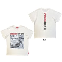 【公式新品】BRUCE SPRINGSTEEN - BORN TO RUN WHITE (Back Print) ブルーススプリングスティーンTシャツ