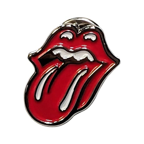 【公式新品】THE ROLLING STONES - CLASSIC TONGUE SILVER OUTLINE PIN BADGE ザローリングストーンズ グッズ