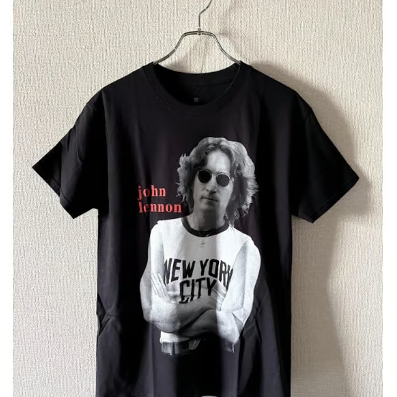 希少　ジョン・レノン　I LOVE LENNON 　ブラックTシャツ Fサイズ 希少 ジョン・レノン I LOVE LENNON ブラックTシャツ Fサイズ 希少