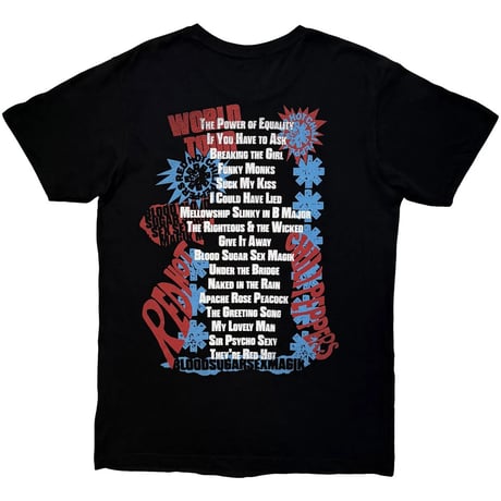 【公式新品】 RED HOT CHILI PEPPERS - BLOOD SUGAR SEX MAGIK TRACKLIST BLACK PREMIUM CARBON RHCP tシャツ
