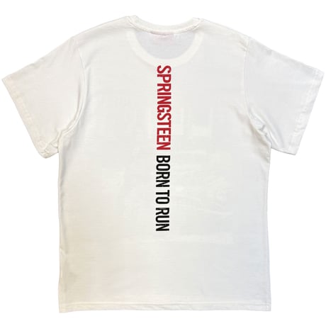 【公式新品】BRUCE SPRINGSTEEN - BORN TO RUN WHITE (Back Print) ブルーススプリングスティーンTシャツ