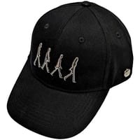 【公式新品】THE BEATLES - ABBEY ROAD SILVER SIDE APPLE BASEBALL CAP BLACK (W/Badge) UNISEX ザビートルズ グッズ 帽子