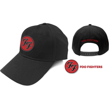 【公式新品】 FOO FIGHTERS - FF LOGO BASEBALL CAP BLACK UNISEX  SNAPBACK フーファイターズ グッズ 帽子