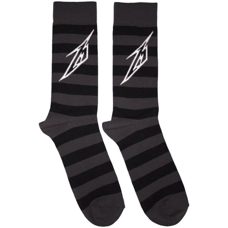 【公式新品】METALLICA - LIGHTNING M CHARCOAL GREY ANKLE SOCKS (UK SIZE 6-11) メタリカ グッズ