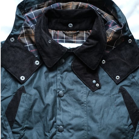 norbi × BARBOUR Long Wax Jacket (Sage)