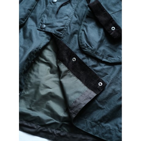 norbi × BARBOUR Long Wax Jacket (Sage)