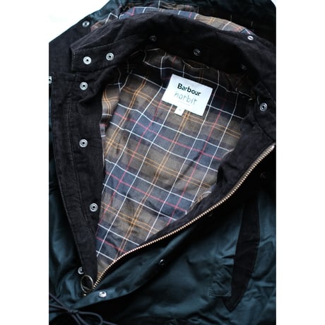 norbi × BARBOUR Long Wax Jacket (Sage)