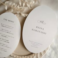 OVAL  MENU と 席札